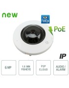 Caméra IP Dome Antivandale Métal 6MP H.265 Fisheye Audio Alarme PoE - SONY