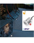 Spot Led Encastré Inox Jardin enterré Inground Underground 24V 3W Blanc Chaud