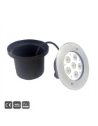 Spot Led Encastré Inox Jardin enterré Inground Asymétrique 220V 6X2W Blanc Froid