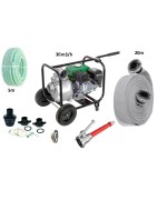 Kit Motopompe Incendie Piscine : Pompe Tuyau Lance Complet