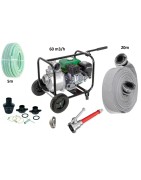 Kit Motopompe Incendie Piscine : Pompe Tuyau Lance Complet