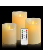 Pack de 3 - Bougie Led Vacillante - La flamme bouge vraiment ! Neuf avec Télécommande !