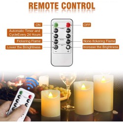 Pack de 3 - Bougie Led Vacillante - La flamme bouge vraiment ! Neuf avec Télécommande !