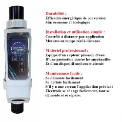 Electrolyseur Piscine Pro 24g/l Pour piscine de 10 à 120m3 - Connecté