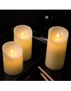 Pack de 3 - Bougie Led Vacillante - La flamme bouge vraiment ! Neuf avec piles !