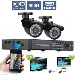 Pack Video Surveillance Sécurité HD 2 caméras Neuf