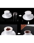 Lot de 16 ! Pochoir à café Barista Cappuccino Latte Decoration Mousse X16